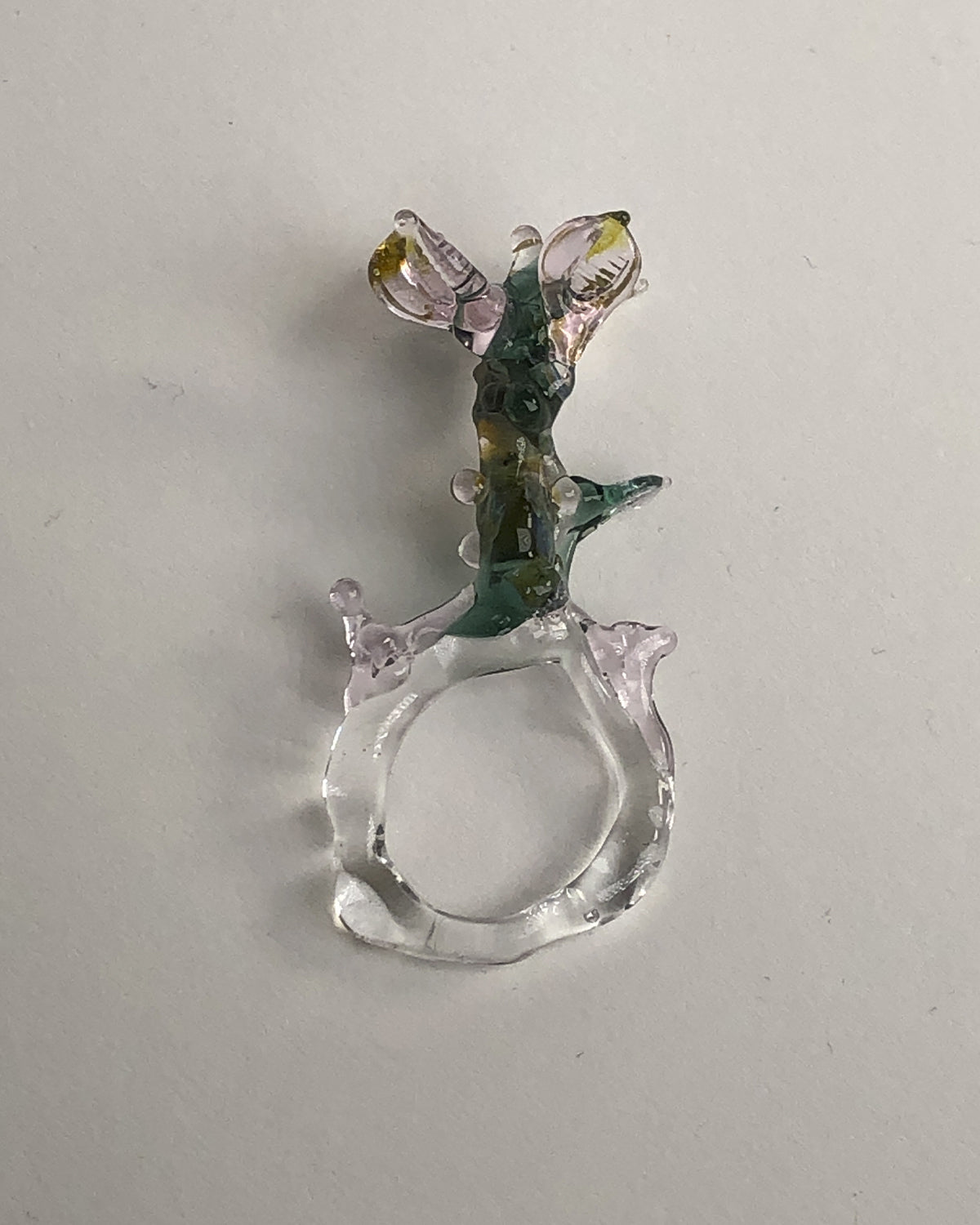 Stalk series glass ring, tall stalk