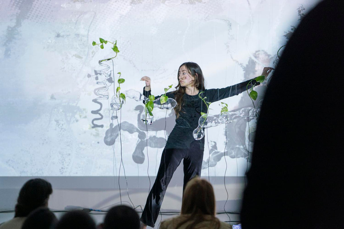 Paisaje Sonoro (2021 - 2022), performance and installation with plants and glass by Magdalena Hart, image 1 of 5
